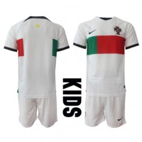Fotballdrakt Barn Portugal Bortedraktsett VM 2022 Kortermet (+ Korte bukser)